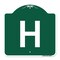 Signmission Designer Series Sign-Sign W/ Letter H, Green & White Aluminum Sign, 18" x 18", GW-1818-22950 A-DES-GW-1818-22950 - alternate 1